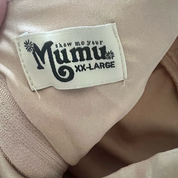 XXL Show Me Your Mumu Godshaw Goddess Maxi Dress Champagne Luxe Satin - Picture 7 of 8